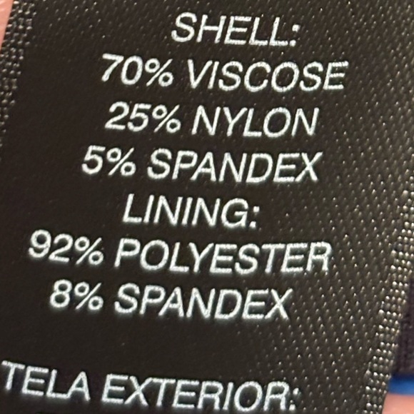 White House Black Market Asymmetrical Blue Gray Sheath Dress - Picture 9 of 12